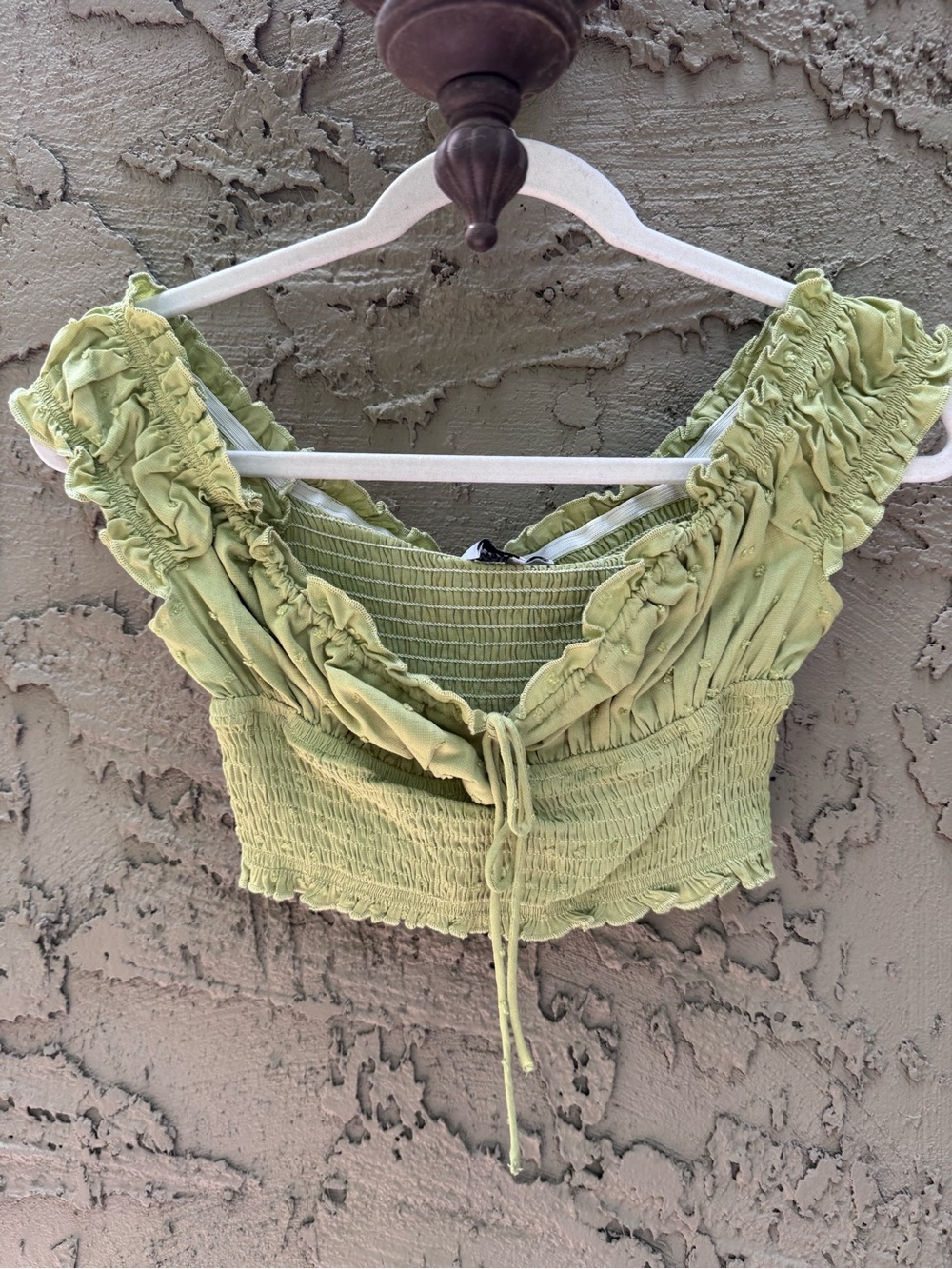 Princess Polly Asner Top Sage Green Size 4 - Picture 5 of 13